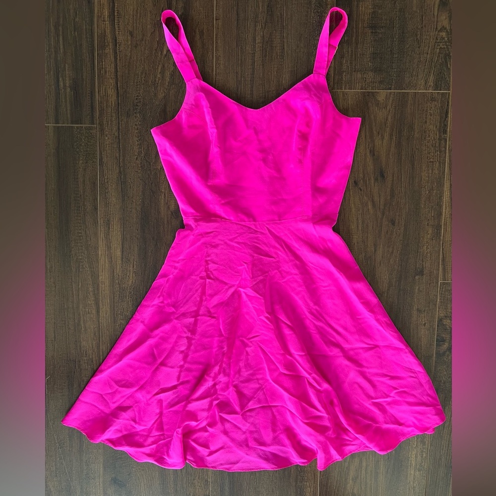 Amanda Uprichard Pink Silk Dress